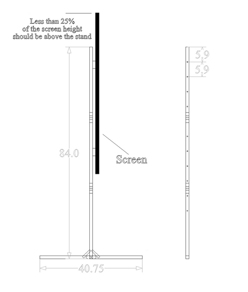 Stand7 Silver Ticket Products Leg Stand Kit for Fixed Frame Screens