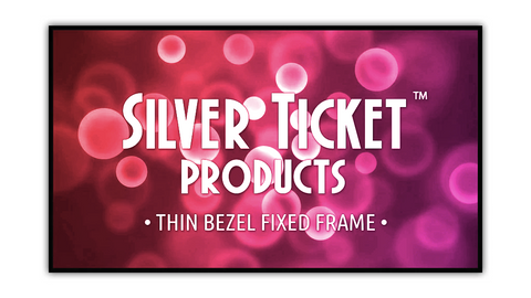S7-239113-AGS Silver Ticket Products Thin Bezel, 113" Diagonal, 2.39:1 Anamorphic Widescreen Format, 4K Ultra HD Ready, HDTV (6 Piece Fixed Frame) Projector Screen, AGS Advanced Dark Grey Material