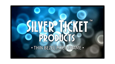 S7-239141-2GP Silver Ticket Products Thin Bezel, 141" Diagonal, 2.39:1 Anamorphic Widescreen Format, 4K Ultra HD Ready, HDTV (6 Piece Fixed Frame) Projector Screen, 2GP Micro Perforated Grey Acoustic Material With Black Backing