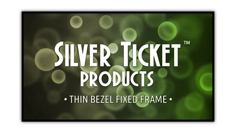 S7-239141-4W Silver Ticket Products Thin Bezel, 141" Diagonal, 2.39:1 Anamorphic Widescreen Format, 4K Ultra HD Ready, HDTV (6 Piece Fixed Frame) Projector Screen, 1.4 Gain White Material
