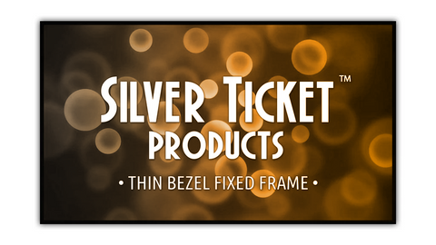 S7-169120-S Silver Ticket Products Thin Bezel, 120" Diagonal, 16:9 Cinema Format, 4K Ultra HD Ready, HDTV (6 Piece Fixed Frame) Projector Screen, Silver Material