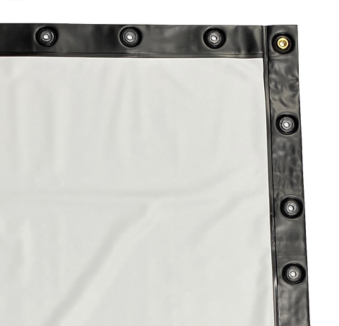 LVMWB10-6x24-6 Finished Edge Large Venue Screens - Matte White Front Projection with black backing 10'-6"x24'-6"