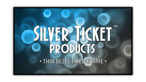 USED ACCEPTABLE S7-169120-G Silver Ticket Products Thin Bezel, CLEARANCE 120" Diagonal, 16:9 Cinema Format, 4K Ultra HD Ready, HDTV (6 Piece Fixed Frame) Projector Screen, Grey Material
