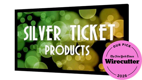 STR-169100 Silver Ticket, 100" 16:9 4K / 8K Fixed Frame Projector Screen, White Material