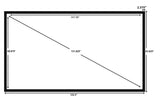 STR-21131 Silver Ticket Products, 131" 2.0:1 4K / 8K Fixed Frame Projector Screen, White Material