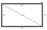 STR-21146 Silver Ticket Products, 146" 2.0:1 4K / 8K Fixed Frame Projector Screen, White Material