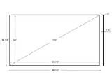 USED ACCEPTABLE S7-169110-FLARE CLEARANCE Silver Ticket Products Thin Bezel, 110" Diagonal, 16:9 Cinema Format, 4K Ultra HD Ready, HDTV (6 Piece Fixed Frame) Projector Screen, UST Ultra Short Throw ALR Ambient Light Rejecting Material