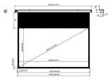 SME-169120-G Silver Ticket 120" Diagonal 16:9 HDTV Wall-Mounted Electric Projector Screen Grey Material