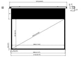 SME-169135-G Silver Ticket 135" Diagonal 16:9 HDTV Wall-Mounted Electric Projector Screen Grey Material