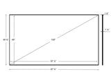 LIKE NEW S7-169100 CLEARANCE Silver Ticket Products Thin Bezel, 100" Diagonal, 16:9 Cinema Format, 4K Ultra HD Ready, HDTV (6 Piece Fixed Frame) Projector Screen, White Material