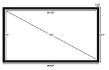 STR-169106-WVS Silver Ticket, 106" Diagonal, 16:9, 4K Ultra HD & HDR Ready, (6 Piece Fixed Frame) Projector Screen, WVS Woven Acoustic Material with Black Backing