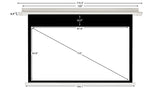 SIE-169112 Silver Ticket 112" Diagonal 16:9 HDTV In-Ceiling Electric Projector Screen White Material