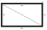STR-169175-4W Silver Ticket, 175", 4K / 8K Ultra HD & HDR Ready, 16:9 Cinema Format, (6 Piece Fixed Frame) Projector Screen, 1.4 Gain White Material
