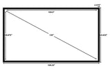 STR-169120-HC Silver Ticket, 120" Diagonal, 16:9 Cinema Format, 4K / 8K Ultra HD & HDR Ready, (6 Piece Fixed Frame) Projector Screen, High Contrast Grey Material