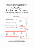 Hardware Kit for Fixed Frame Screens (Joint bars NOT included)