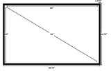 LIKE NEW STR-161093 Silver Ticket, CLEARANCE 93" Diagonal, 16:10 Wide Format, 4K Ultra HD Ready, HDTV (6 Piece Fixed Frame) Projector Screen, White Material