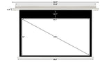 SIE-169106 Silver Ticket 106" Diagonal 16:9 HDTV In-Ceiling Electric Projector Screen White Material