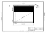SME-169100-G Silver Ticket 100" Diagonal 16:9 HDTV Wall-Mounted Electric Motorized Projector Screen Grey Material