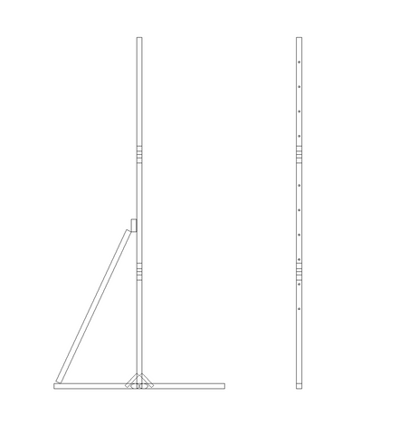 Stand10 Silver Ticket Products Leg Stand Kit for Fixed Frame Screens