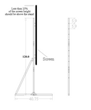 Stand10 Silver Ticket Products Leg Stand Kit for Fixed Frame Screens