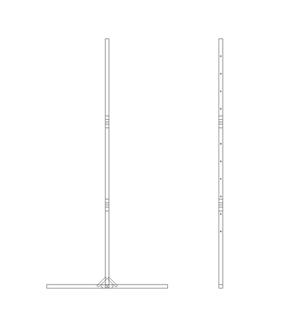 Stand7 Silver Ticket Products Leg Stand Kit for Fixed Frame Screens