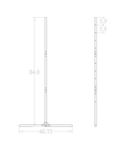 Stand7 Silver Ticket Products Leg Stand Kit for Fixed Frame Screens