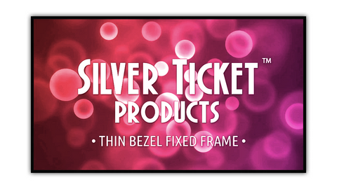 S7-239127-AGP Silver Ticket Products Thin Bezel, 127" Diagonal, 2.39:1 Anamorphic Widescreen Format, 4K Ultra HD Ready, HDTV (6 Piece Fixed Frame) Projector Screen, AGP Micro Perforated Advanced Dark Grey Acoustic Material With Black Backing