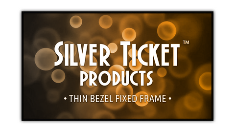 S7-169106-S Silver Ticket Products Thin Bezel, 106" Diagonal, 16:9 Cinema Format, 4K Ultra HD Ready, HDTV (6 Piece Fixed Frame) Projector Screen, Silver Material