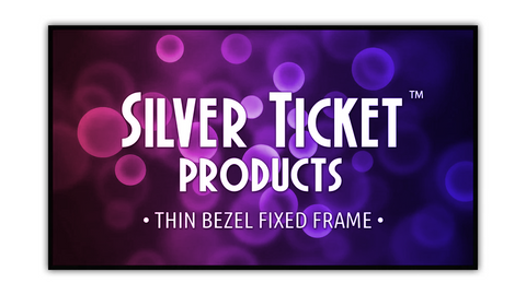 S7-239141-HC Silver Ticket Products Thin Bezel, 141" Diagonal, 2.39:1 Anamorphic Widescreen Format, 4K Ultra HD Ready, HDTV (6 Piece Fixed Frame) Projector Screen, High Contrast Grey Material