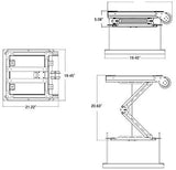 STR-Lift-EB.5 Silver Ticket Products LCD/DLP Motorized Projector Lift (Electric Ceiling Mount, Automated, Remote Control) 20" Max Travel Black