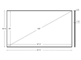 USED ACCEPTABLE S7-169100-G Silver Ticket Products Thin Bezel, CLEARANCE 100" Diagonal, 16:9 Cinema Format, 4K Ultra HD Ready, HDTV (6 Piece Fixed Frame) Projector Screen, Grey Material