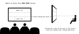 LIKE NEW STR-169110-WAB Silver Ticket, CLEARANCE 110" Diagonal, 16:9, 4K Ultra HD & HDR Ready, (6 Piece Fixed Frame) Projector Screen, Woven Acoustic Material with Black Backing